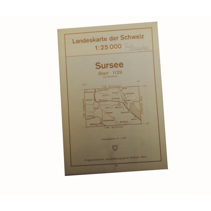 Schweizer Armee - Landeskarte 1:25 000 - Sursee