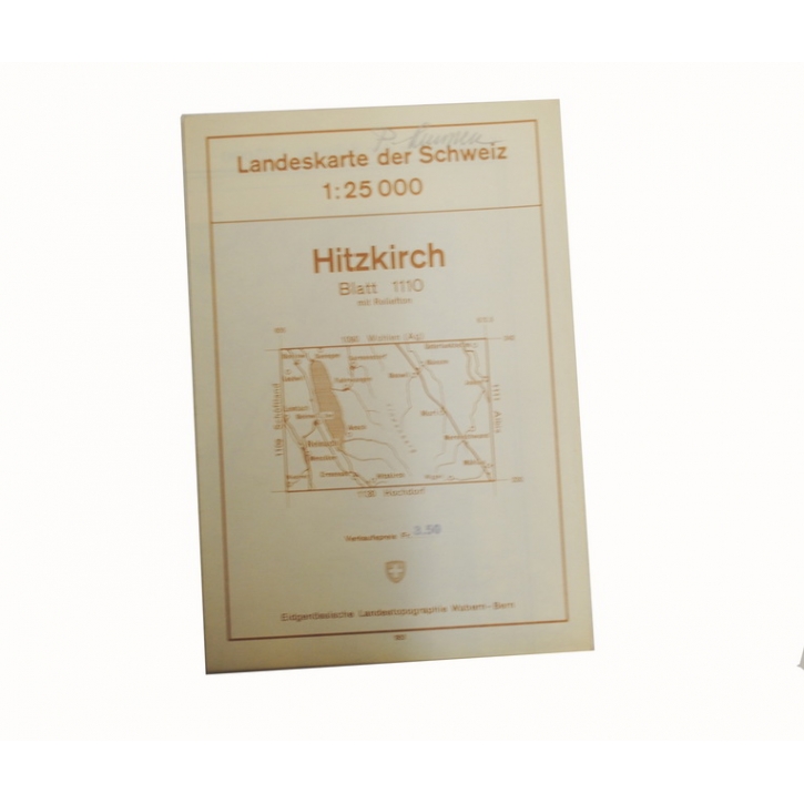 Schweizer Armee - Landeskarte 1:25 000 - Hitzkirch