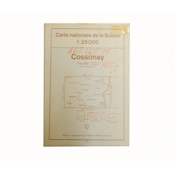 Schweizer Armee - Landeskarte 1:25 000 - Cossonay
