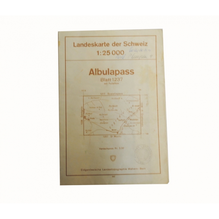 Schweizer Armee - Landeskarte 1:25 000 - Albulapass