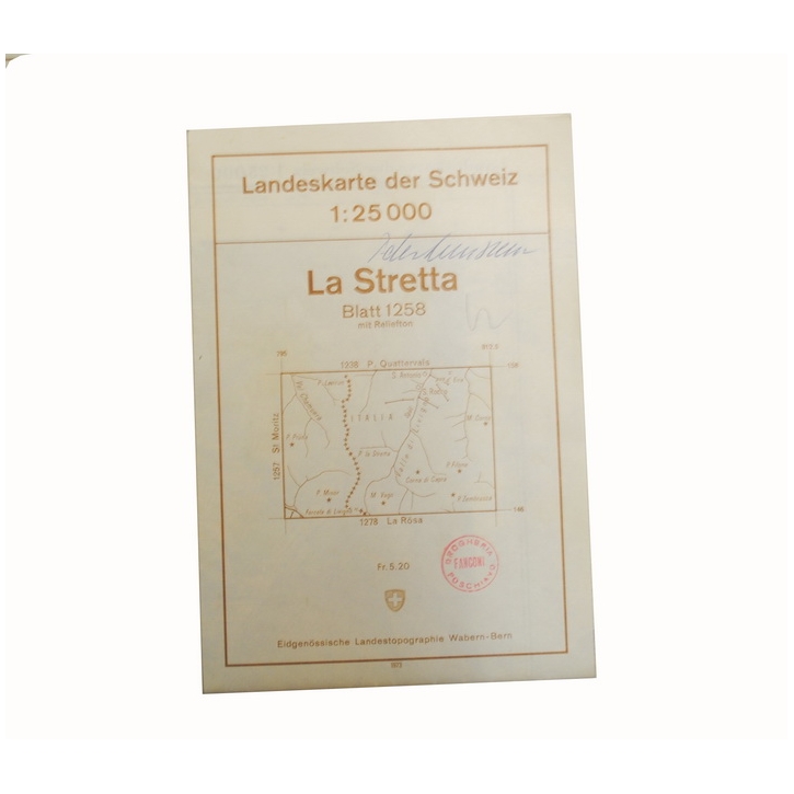 Schweizer Armee - Landeskarte 1:25 000 - La Stretta