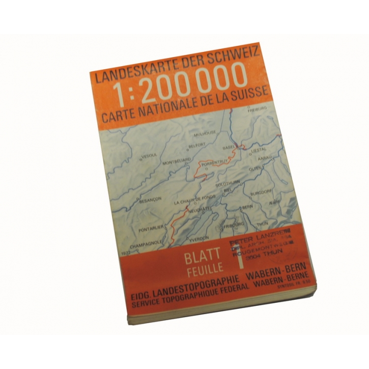 Schweizer Armee - Landeskarte 1:200 000 - Blatt 1 - Nordost