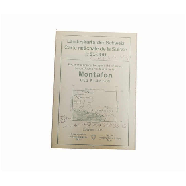 Schweizer Armee - Landeskarte 1:50 000 - Montafon