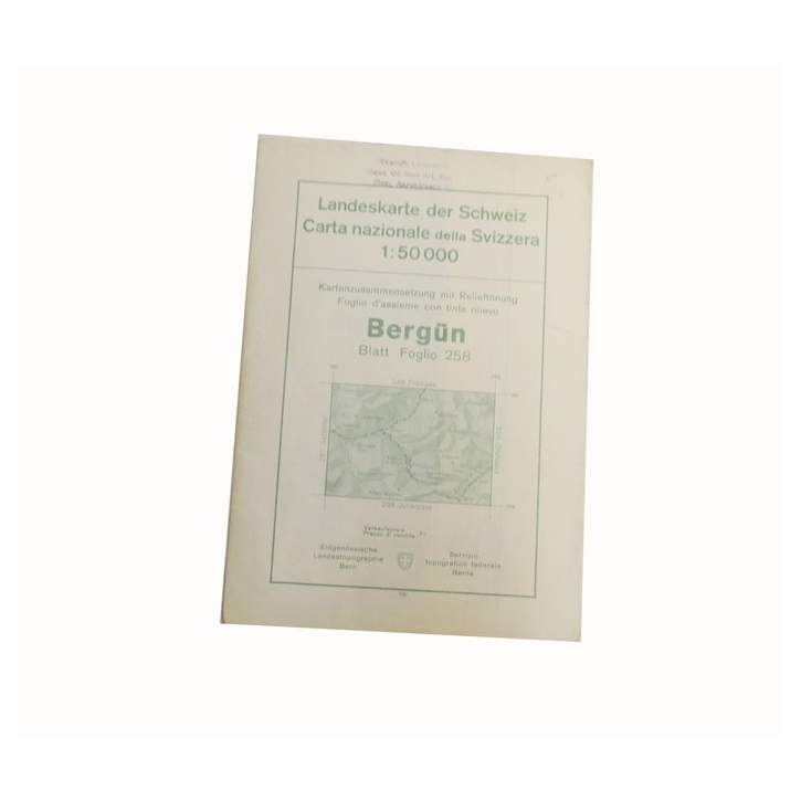 Schweizer Armee - Landeskarte 1:50 000 - Bergün