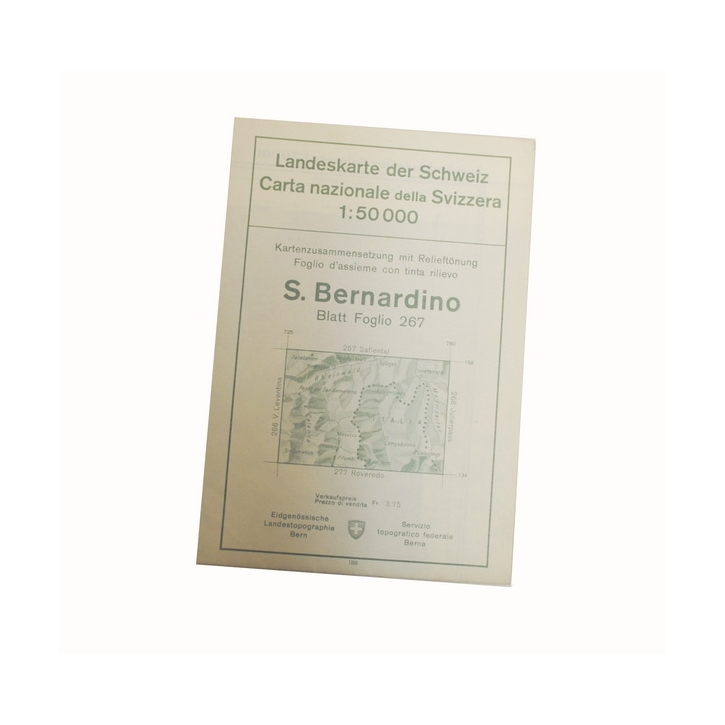 Schweizer Armee - Landeskarte 1:50 000 - S. Bernardino