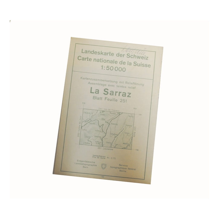 Schweizer Armee - Landeskarte 1:50 000 - La Sarraz