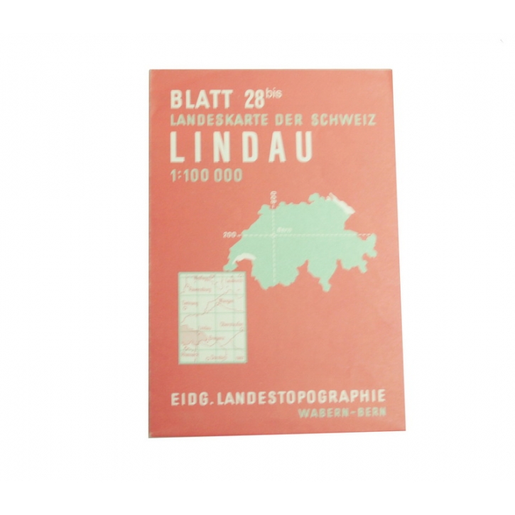 Schweizer Armee - Orginal - Landeskarte 1:100 000 - Lindau