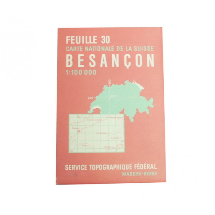 Schweizer Armee - Landeskarte 1:100 000 - Besancon