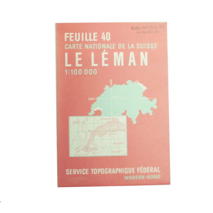 Schweizer Armee - Landeskarte 1:100 000 - Le Leman