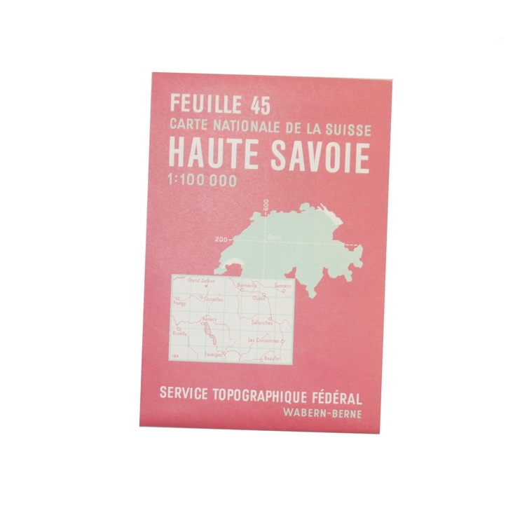 Schweizer Armee - Landeskarte 1:100 000 - Haute Savoie