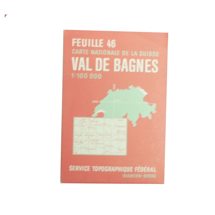 Schweizer Armee - Landeskarte 1:100 000 - Val de Bagnes