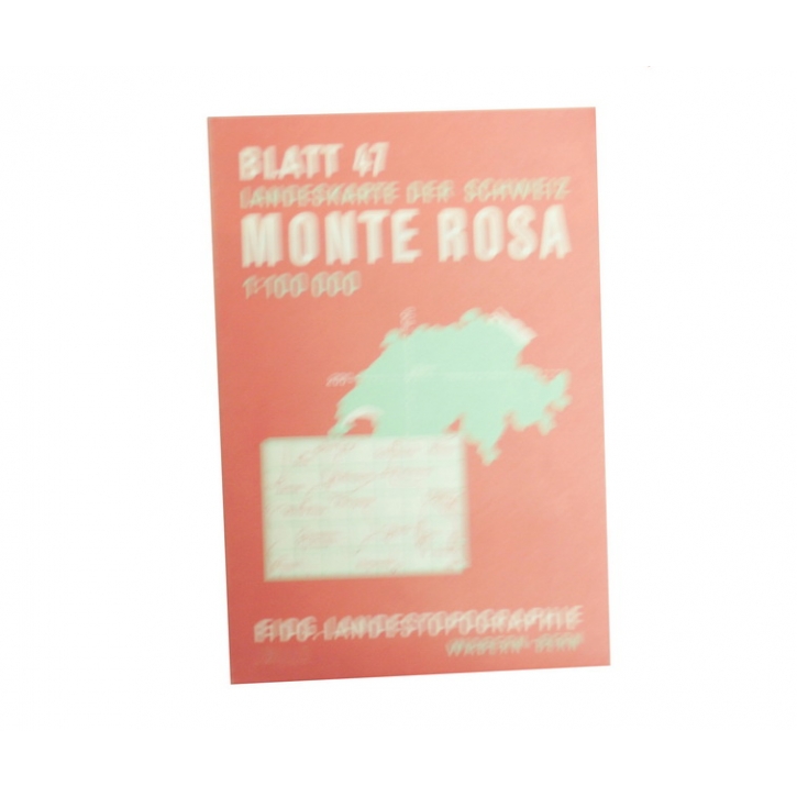 Schweizer Armee - Landeskarte 1:100 000 - Monte Rosa