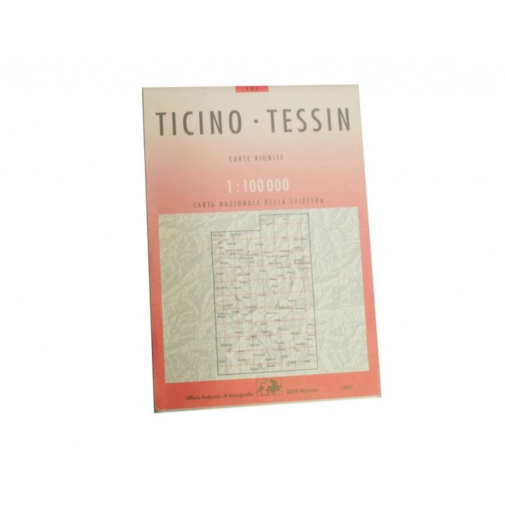 Schweizer Armee - Landeskarte 1:100 000 - Ticino - Tessin