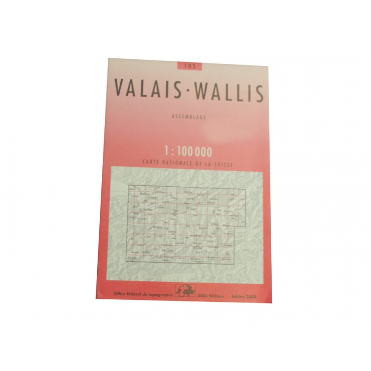 Schweizer Armee - Landeskarte 1:100 000 - Valais-Wallis