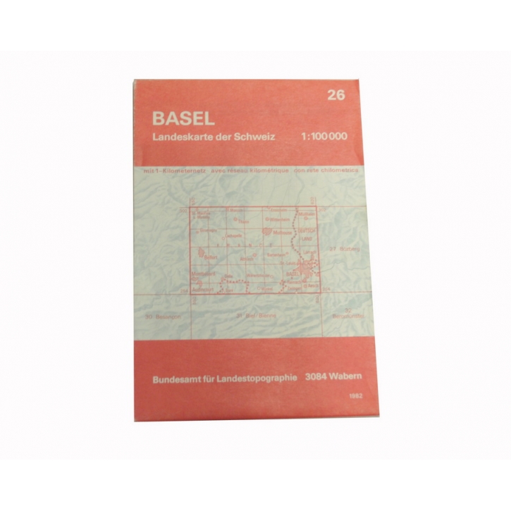 Schweizer Armee - Landeskarte 1:100 000 - Basel