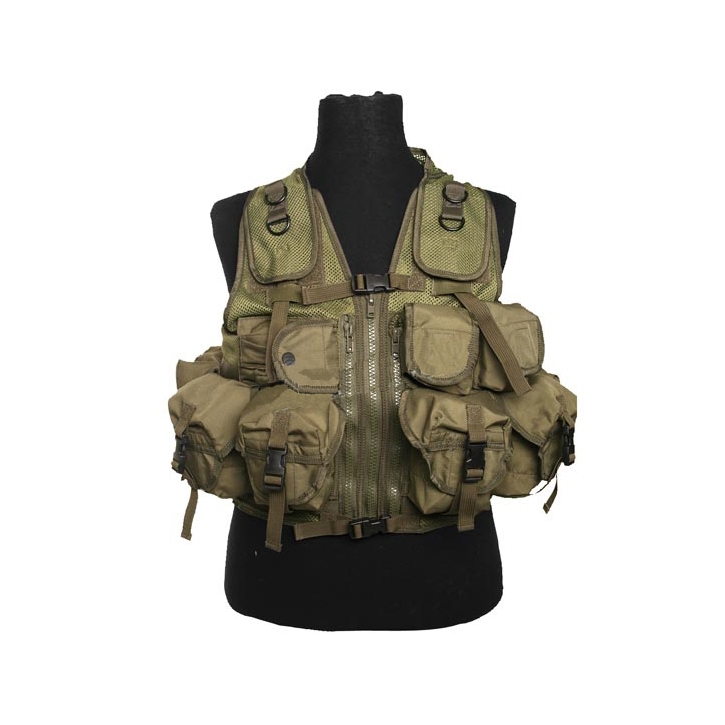 Einsatzweste - Tactical - 9 Taschen - OD - oliv