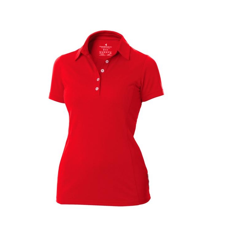 ComforTrust - Layer 2 - Lady - Polo-Shirt 1/4 - rot - L