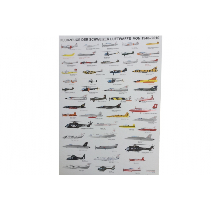 Poster - Plakat - Flugzeuge der Schweizer Fliegertruppe - 1948 - 2010