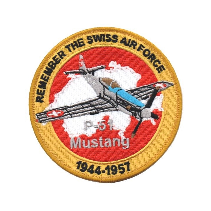 P-51 Mustang Patch Remember the Swiss Air Force
