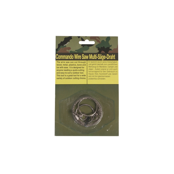 Drahtsäge mit Ringen - Edelstahl - 52 cm