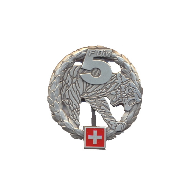 Béret-Emblem - Felddivision 5 - Silberrand