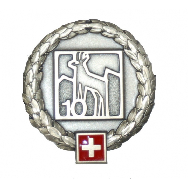 Béret-Emblem - Gebirgsdivision 10 - Silberrand