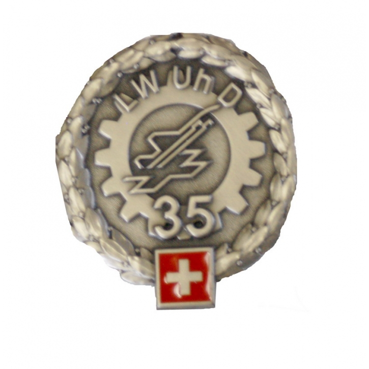 Béret-Emblem - Luftwaffenunterhaltsdienst 35 - Silberrand