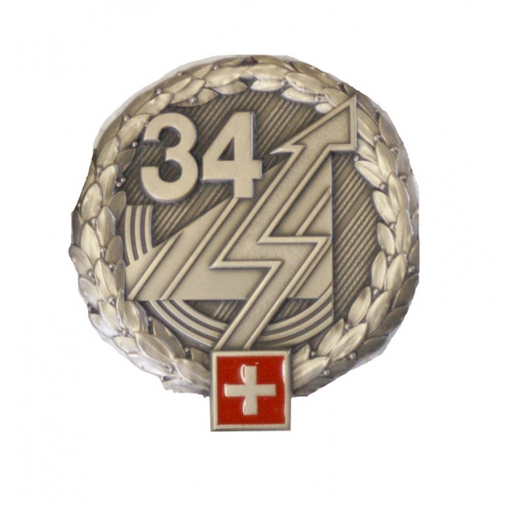 Béret-Emblem - LVB Fhrgsunterstütz - Luftwaffe 34 - Silberrand