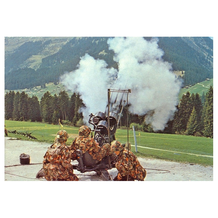 Schweizer Armee - Postkarte - Flab Kan 43/57 - 20 mm